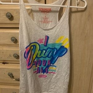 Stranger things ladies small tank top